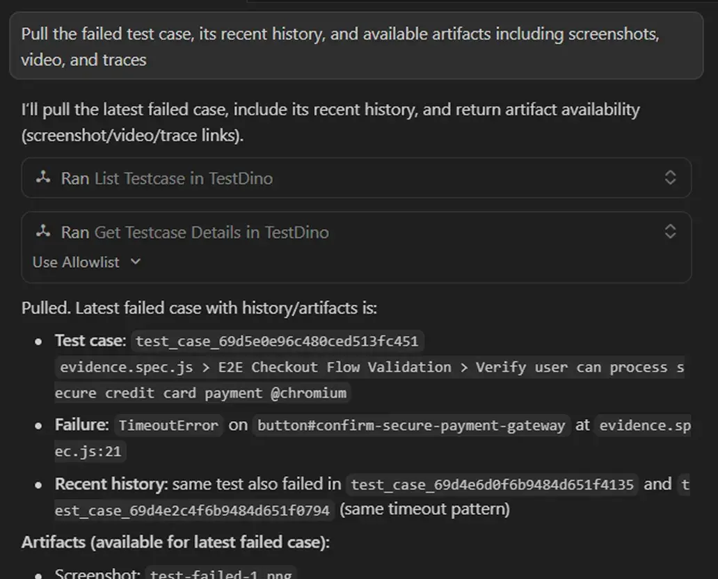 Let your AI agent debug failures for you